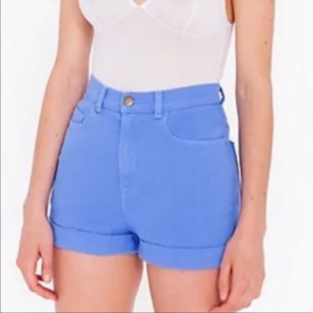 American apparel highwaist shorts periwinkle color